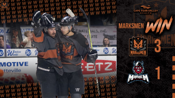 Marksmen Defeat Mayhem 3-1