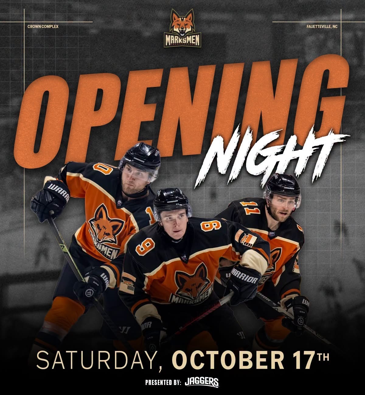 Get Fayetteville Marksmen Season Tickets to be at the Home Opener on October 17 Presented by Jaggers