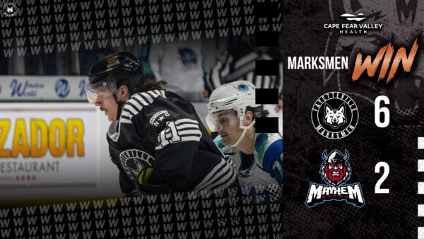 Marksmen Defeat Mayhem 6-2